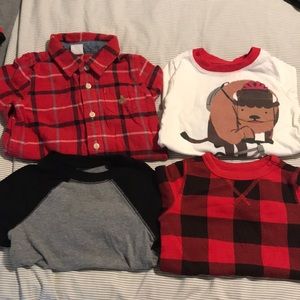 Set of 4, 12-18 month tops, all long sleeve